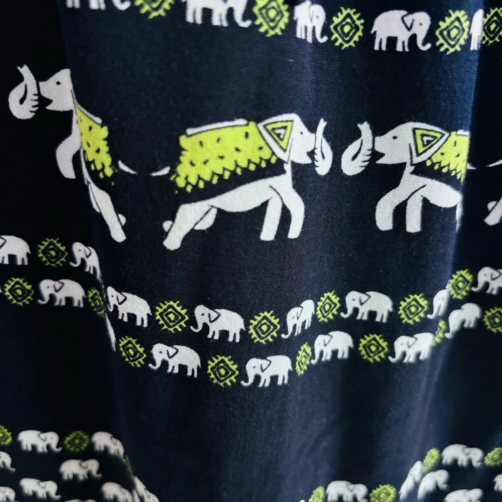 Crown & Ivy Elephant Print Sleeveless Tank Top Women's XL Blue White Casual Boho - Picture 8 of 10